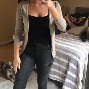 Tan cardigan 3/4 sleeve